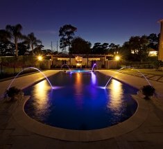 Custom Pool with Spa, Bubblers and Deck Jets