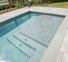 Custom Pool with Tanning Ledge and Steps