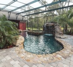 Custom Pool and Spa with Waterfalls