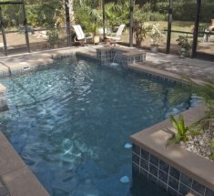Custom Pool with Sheer Descent